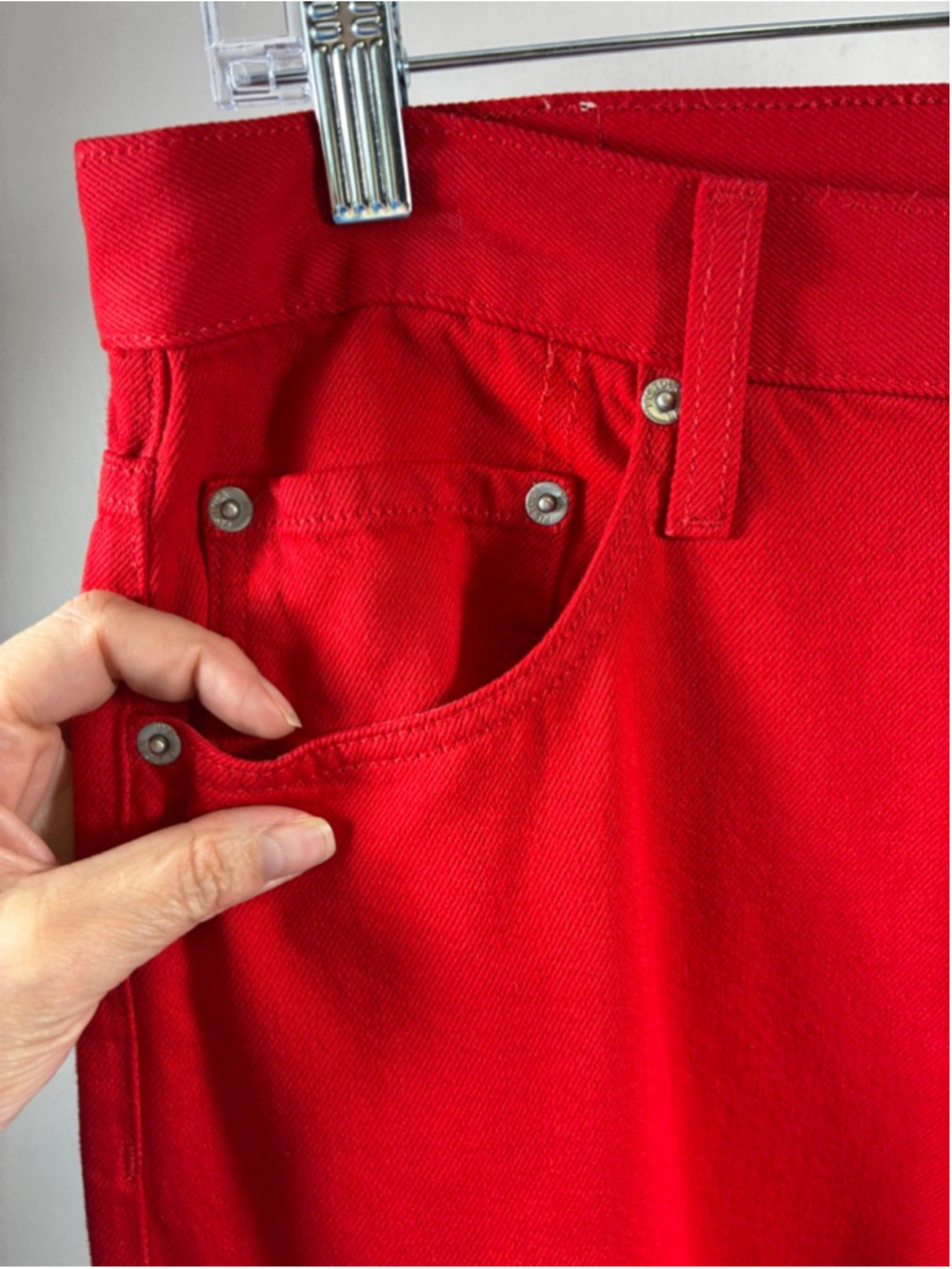 Pistola NWOT Samba Wide Leg Jeans in Red Size 27 - Picture 2 of 9